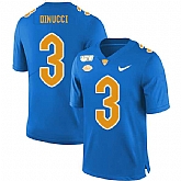 Pittsburgh Panthers 3 Ben DiNucci Blue 150th Anniversary Patch Nike College Football Jersey Dzhi,baseball caps,new era cap wholesale,wholesale hats